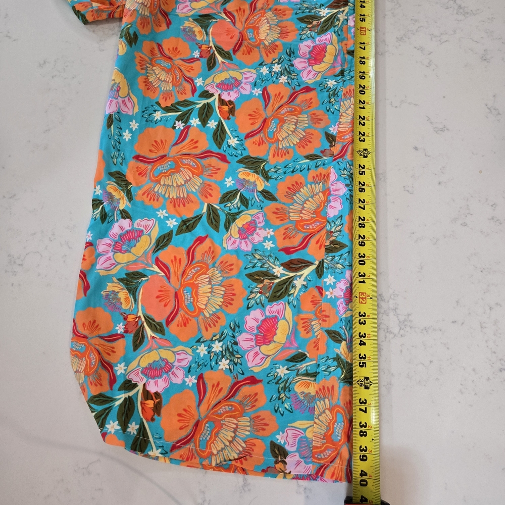 Cupshe Floral Wide Leg Pants - Orange and‎ Green Pocjet - Picture 11 of 16